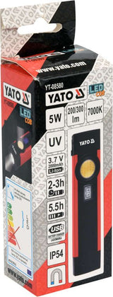 COB LED darbo lempa su magnetu | 5W COB 300LM + UV (YT-08580)