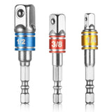 Adapterių komplektas | 6.3 mm (1/4") antgalis | 6.3 mm (1/4") / 10 mm (3/8") / 12,5 mm (1/2") | 3 vnt. (AMY-1703)