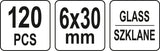 Stiklinių saugiklių asortimentas | 6X30 mm | 120 vnt. (YT-83130)
