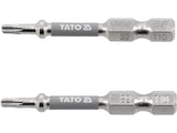 SCREWDRIVER BITS 1/4 50MM T10 2 PCS NI (YT-78031)