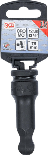 Smūginis antgalis | 12,5 mm (1/2") | hex šešiakampis 15 mm | šarnyrinis (5488-15)