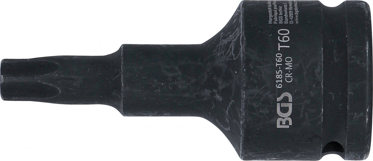 Smūginis antgalis | ilgis 100 mm | 20 mm (3/4") | T-Star (Torx) T60 (6185-T60)