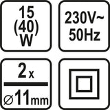 Karštų klijų pistoletas | 11 mm / 40W (73056)