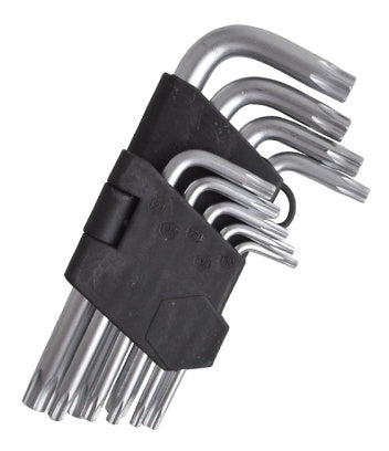 Lenktų raktų rinkinys | T-star (Torx) T10 - T50 | 9 vnt (ES10698)