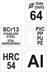 PVC vamzdžio pjoviklis | max. 64 mm (YT-2229)