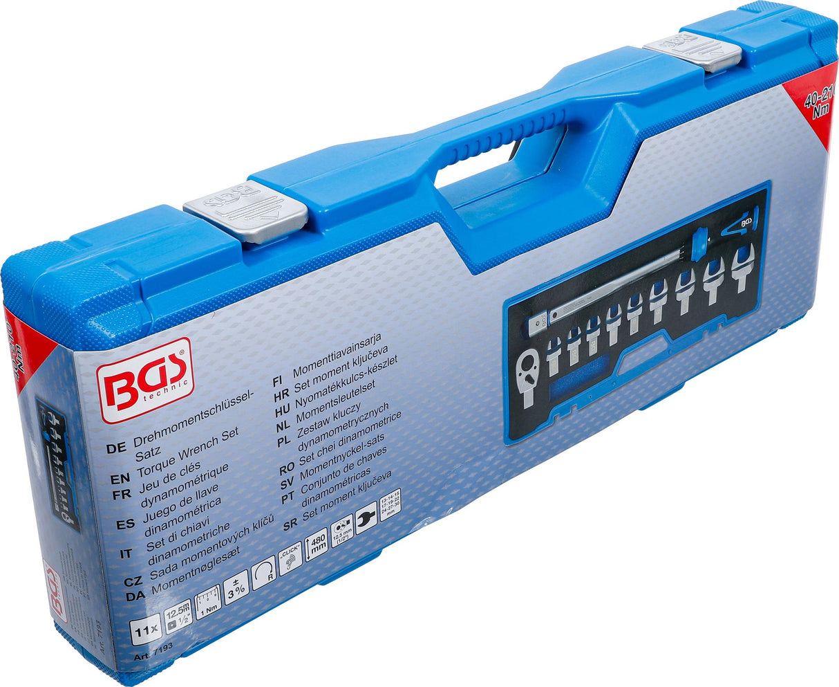 TORQUE WRENCH SET | FOR 14 X 18 MM INSERT TOOLS | 40 - 210 NM | 11 PCS. (7193)