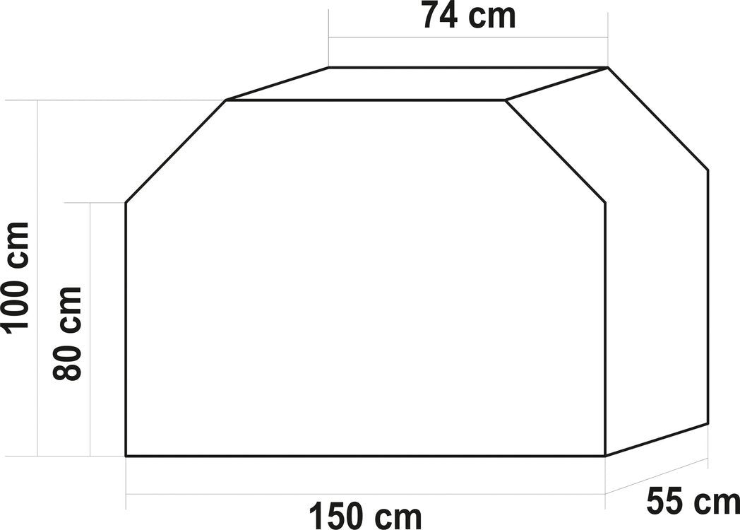 Uždangalas griliams | atspari Oksfordo medžiaga | poliuretanas | 150 X 55 X 100 cm (99762)