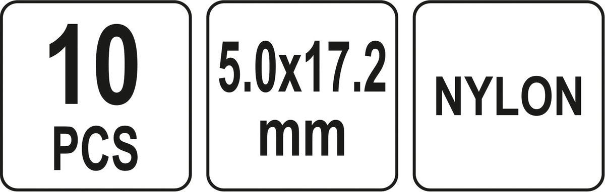 Kniedės plastikinės | 5,0 x 17,2 mm | 10 vnt. (YT-35982)