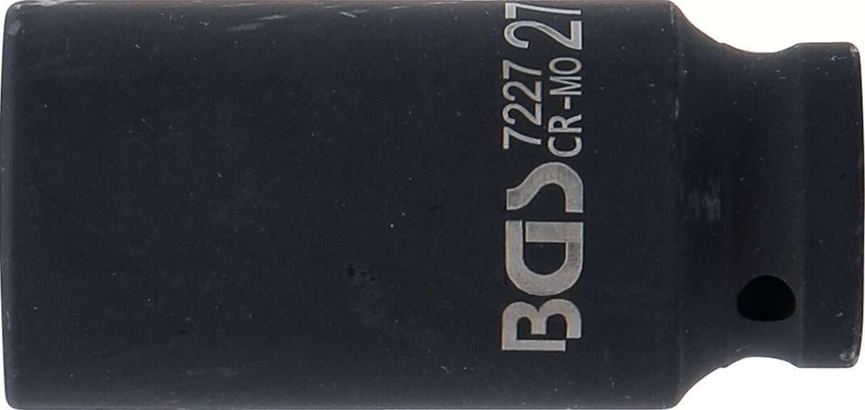 IMPACT SOCKET HEXAGON, DEEP | 12.5 MM (1/2") DRIVE | 27 MM (7227)