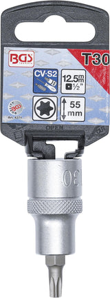 Antgalis įpresuotas į galvutę | 12,5 mm (1/2") | T-Star (Torx) T30 (4371)