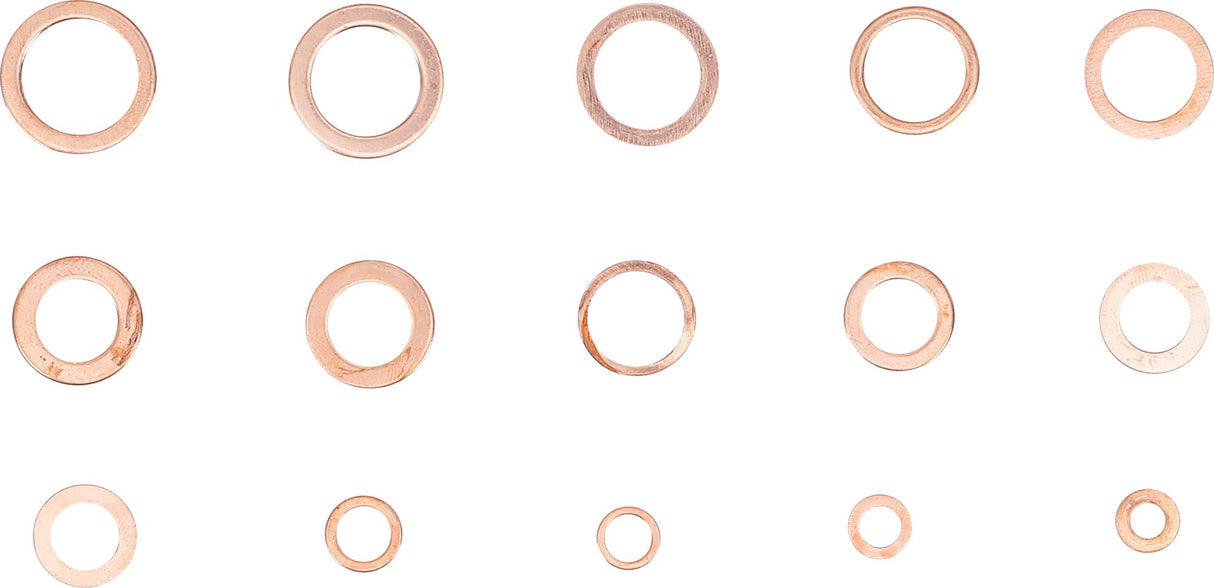 SEAL RING ASSORTMENT | COPPER | INCH SIZES | FOR OIL DRAIN PLUGS | 75 PCS. (8144)