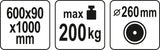 Тележка | 2 колеса | для перевозки больших плит | 200 kg