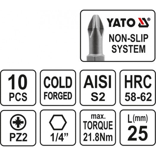 Antgalis PZ2x25 mm 10 vnt. (YT-0471)