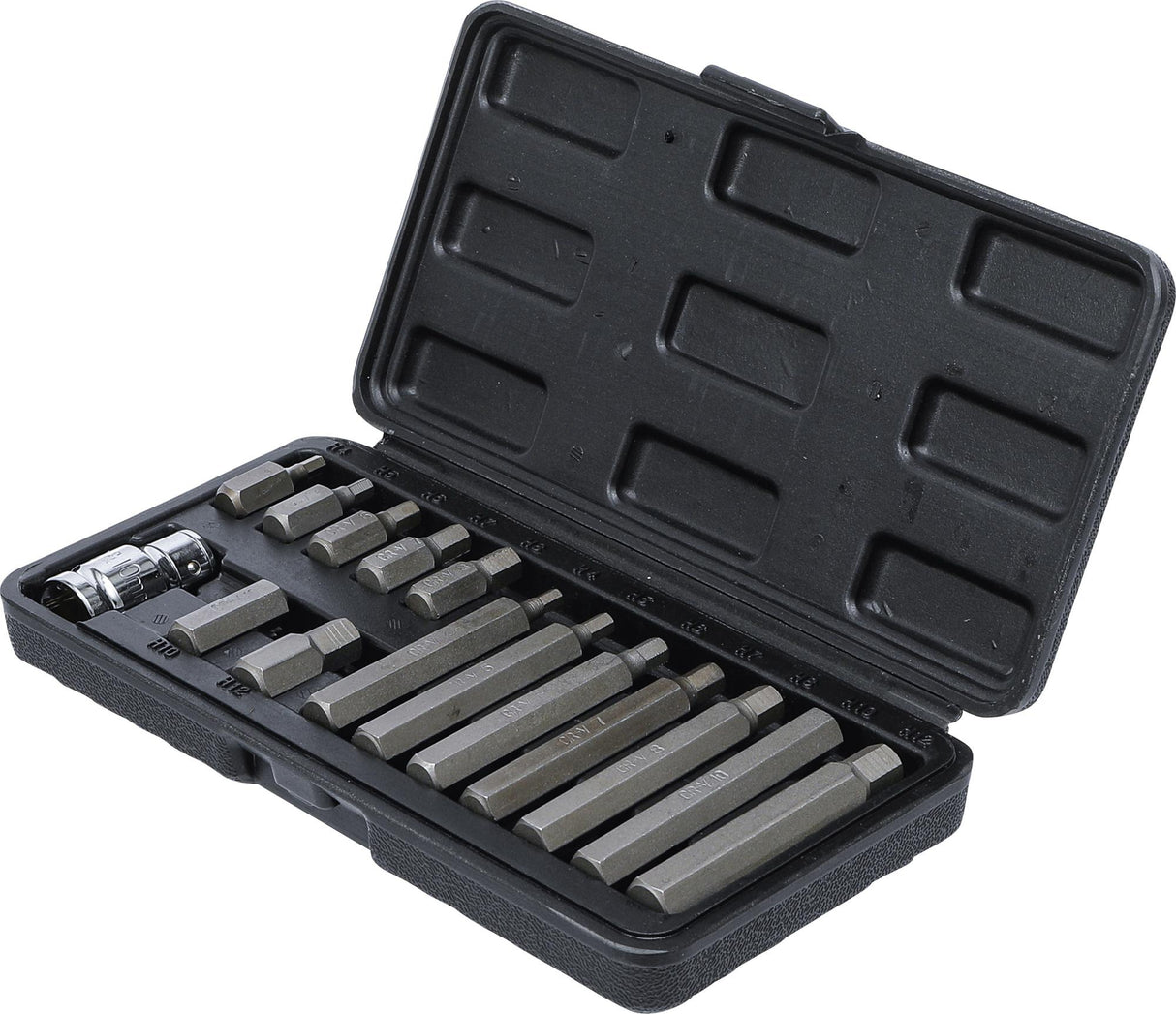 Antgalių rinkinys Hex šešiakampiai | trumpas / ilgas | 10 mm (3/8") storio | 15 vnt. (5070)