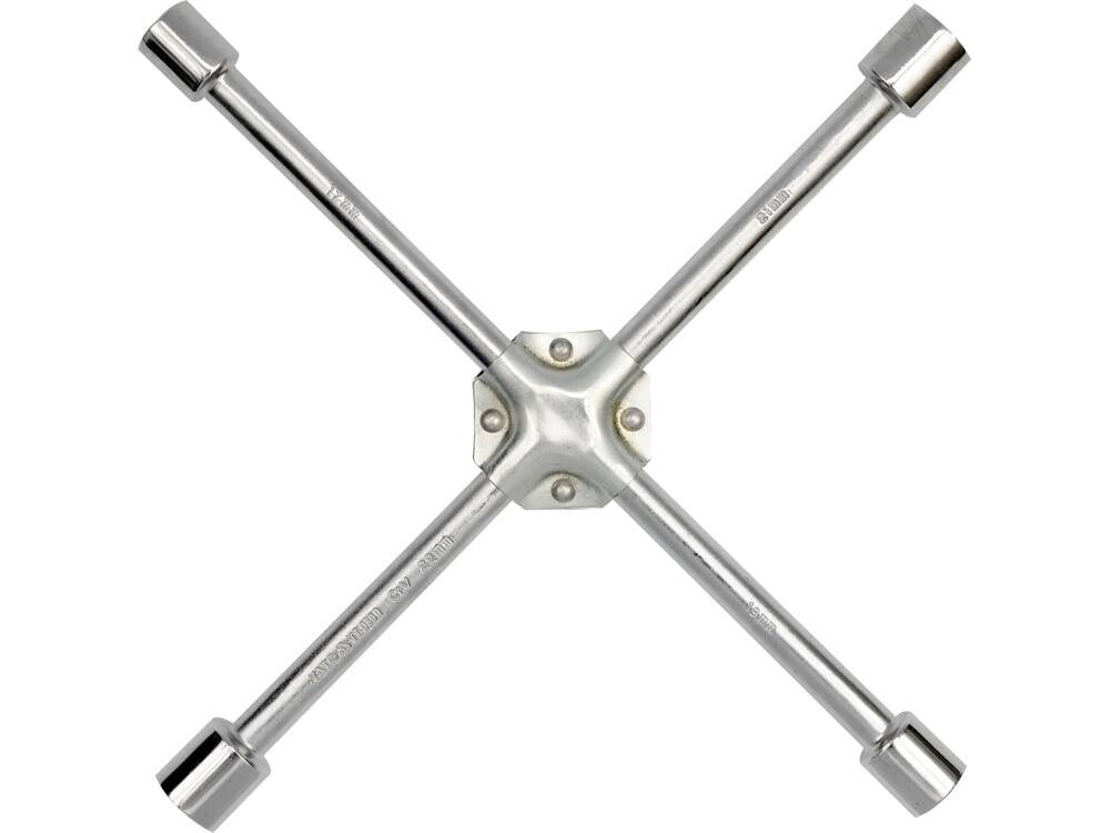 Raktas ratams Cr-V, sustiprintas "kryžius" 17x19x21x22 mm (YT-0800)