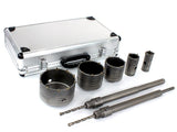 Набор коронок с удлинёнными адаптерами SDS Plus | 30-100 mm | 9 шт.