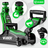LOW PROFILE HYDRAULIC FLOOR JACK WITH WHEELS WÜBER W22001 | 90-360 MM | 2.5 T (W22001 )