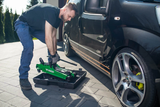 Žemo profilio hidraulinis domkratas su ratukais Wüber W22002 | 80-375 mm | 2.5 t | lagaminas (W22002)