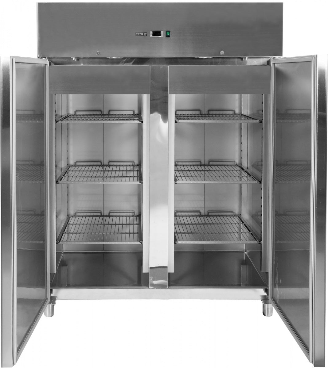 Pramoninis šaldytuvas nerūdijančio plieno | 1200L | 400W | 2 durys | 1340*810*2010 (YG-05220)