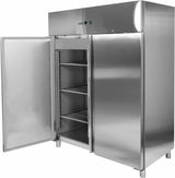 Pramoninis šaldytuvas nerūdijančio plieno | 1200L | 400W | 2 durys | 1340*810*2010 (YG-05220)