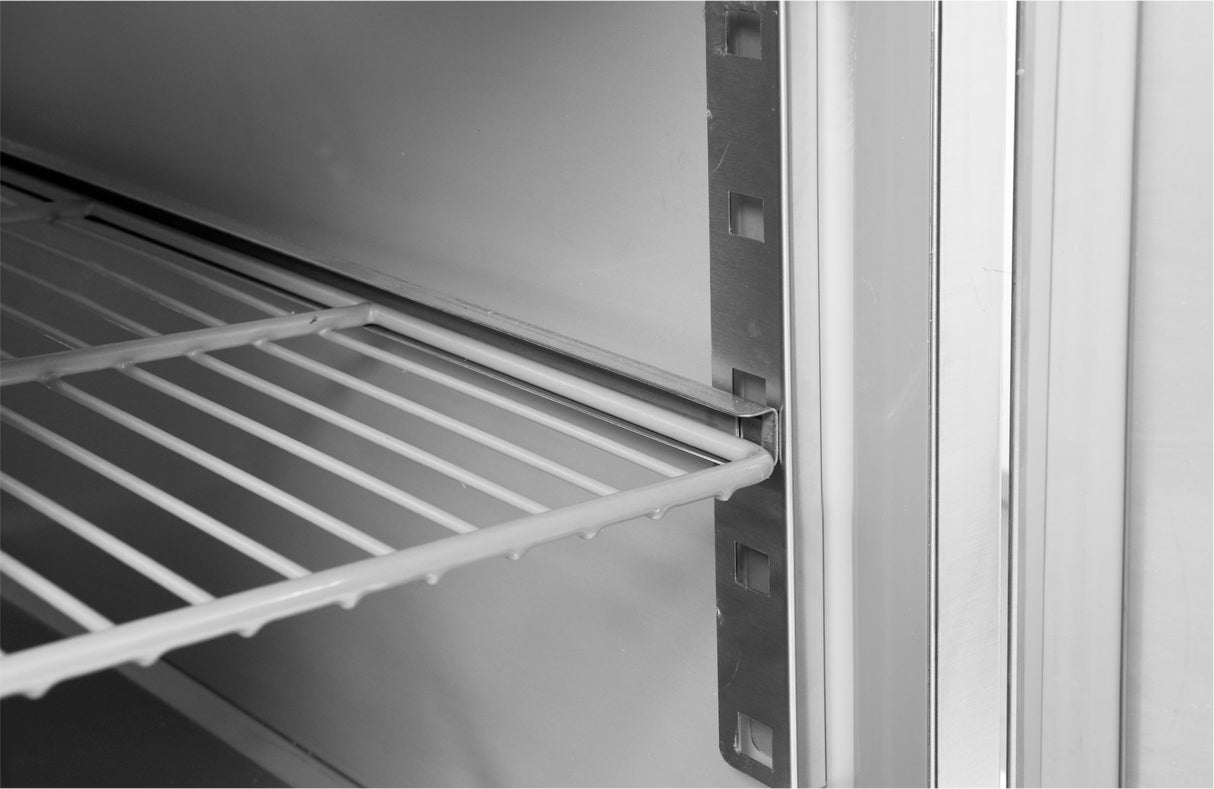 Pramoninis šaldytuvas nerūdijančio plieno | 1200L | 400W | 2 durys | 1340*810*2010 (YG-05220)