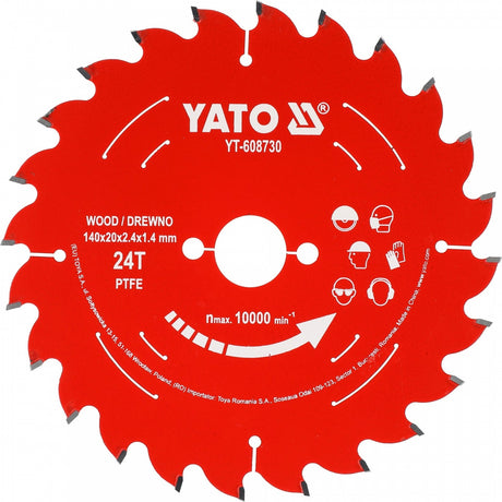 TCT pjovimo diskas medienai | 165 mm | 48 dantukai | 20 mm | su PTFE danga (YT-608733)