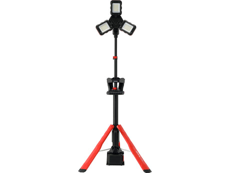 Hibridinis LED prožektorius su teleskopiniu stovu | 18 V / 230 V | 100 W | 10 000 lm (YT-818394)