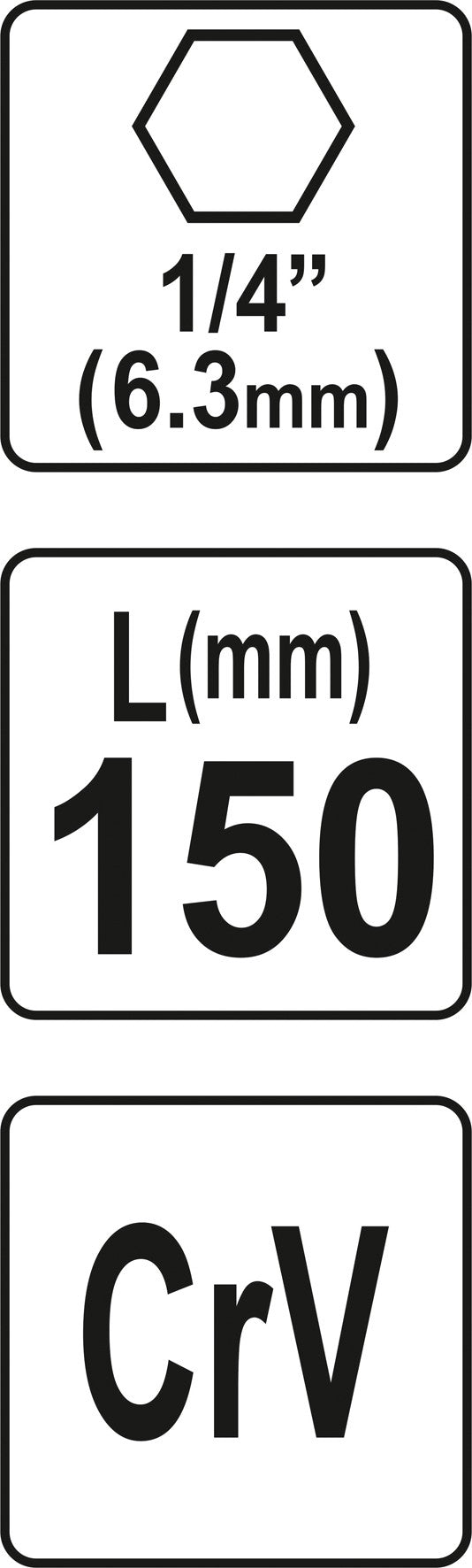Держатель бит 1/4" | 150 mm