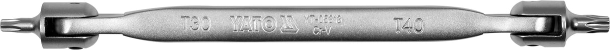 Raktas šarnyrinis dvipusis | T-Star (Torx) T30XT40 (YT-05313)