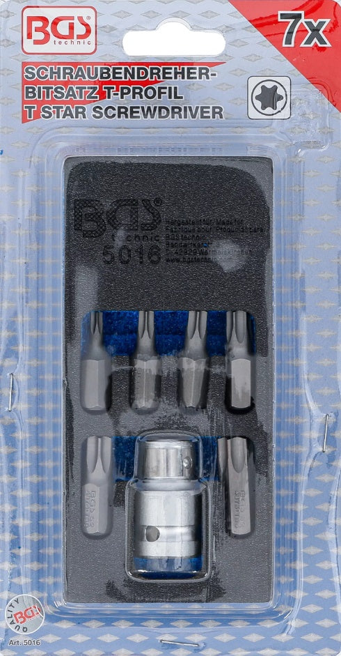 Antgalių komplektas | 10 mm (3/8") storio | hex šešiakampis | 7 vnt. (5017)