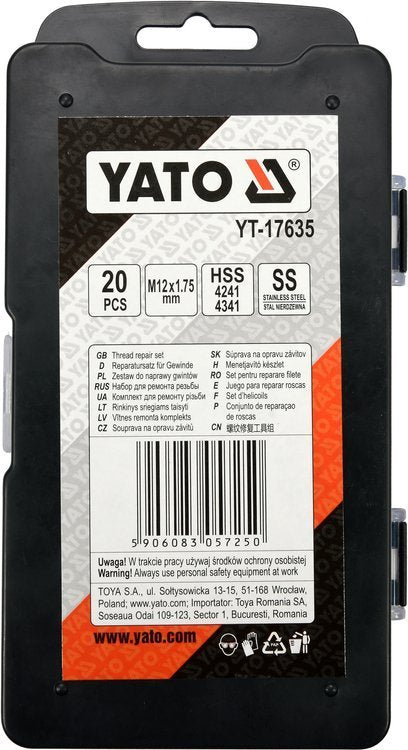 Sriegio remonto rinkinys | M12 x 1.75 | 30 vnt. (YT-17635)