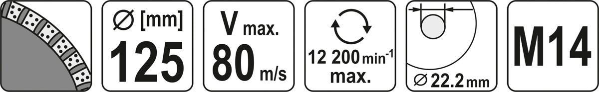 Алмазный шлифовальный диск | тарельчатый тип | M14x125 mm