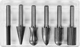Конусные фрезы по металлу | HSS | 6 шт.
