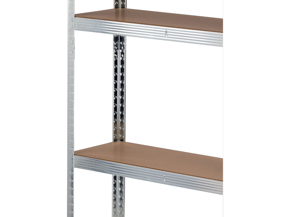 GALVANISED STORAGE RACK | 5 SHELVES | HDF BOARDS | 180 X 90 X 30 CM (78483)