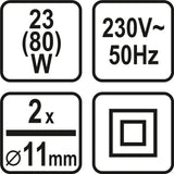 Karštų klijų pistoletas | 11 mm / 80W (73057)