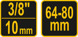 Universalus alyvos filtro raktas | 10 mm (3/8") | Ø 64 - 80 mm (57660)