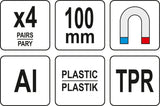 100 MM VICE JAWS SET 4 PAIRS (YT-65006)