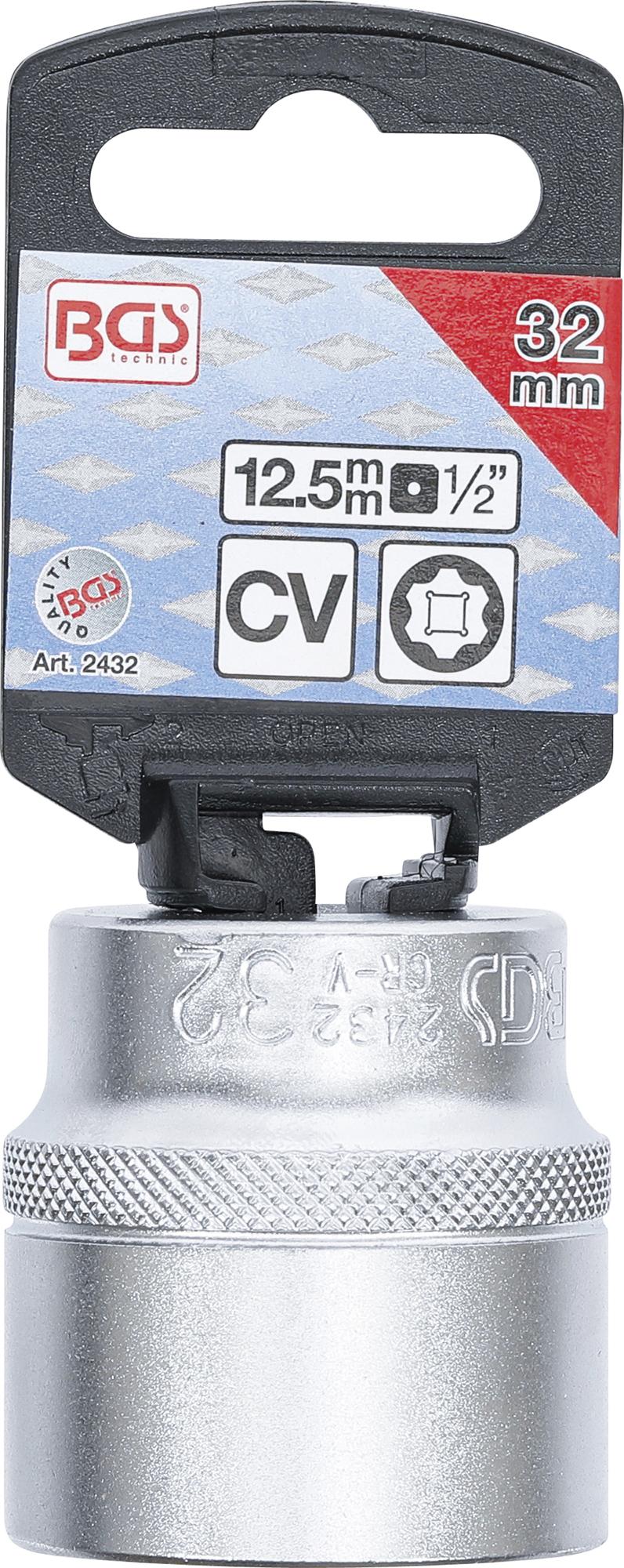 Galvutė šešiakampė | Super Lock | 12.5 mm (1/2") | 32 mm (2432)