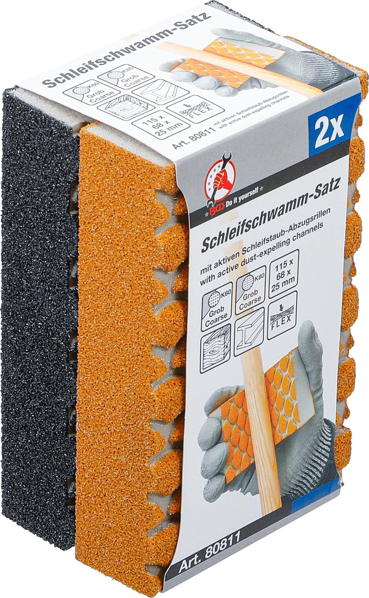 Abrazyvinių kempinių rinkinys | K 60, 80 | 2 vnt. (80811)