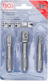 Набор адаптеров | SDS - внешние квадраты 6,3 mm (1/4"), 10 mm (3/8"), 12,5 mm (1/2") | 3 шт.