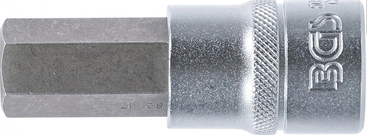 Antgalis įpresuotas į galvutę | ilgis 70 mm | 12.5 mm (1/2") | hex šešiakampis 17 mm (5052-17)
