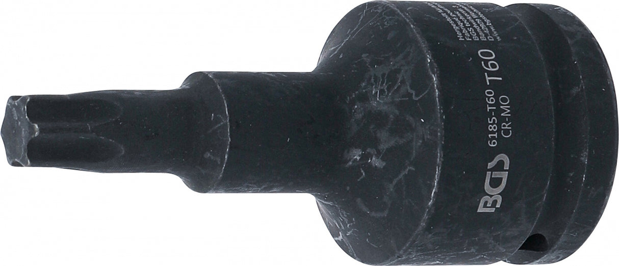 Smūginis antgalis | ilgis 100 mm | 20 mm (3/4") | T-Star (Torx) T60 (6185-T60)