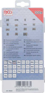 INSERT NUT ASSORTMENT | BRASS | 330 PCS. (85223)