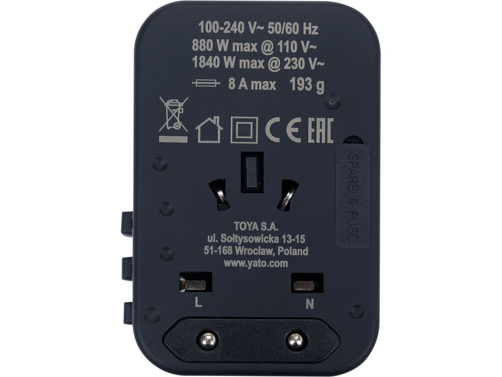 Путешествующий адаптер | универсальный | более 150 стран / USB-C PD 65W