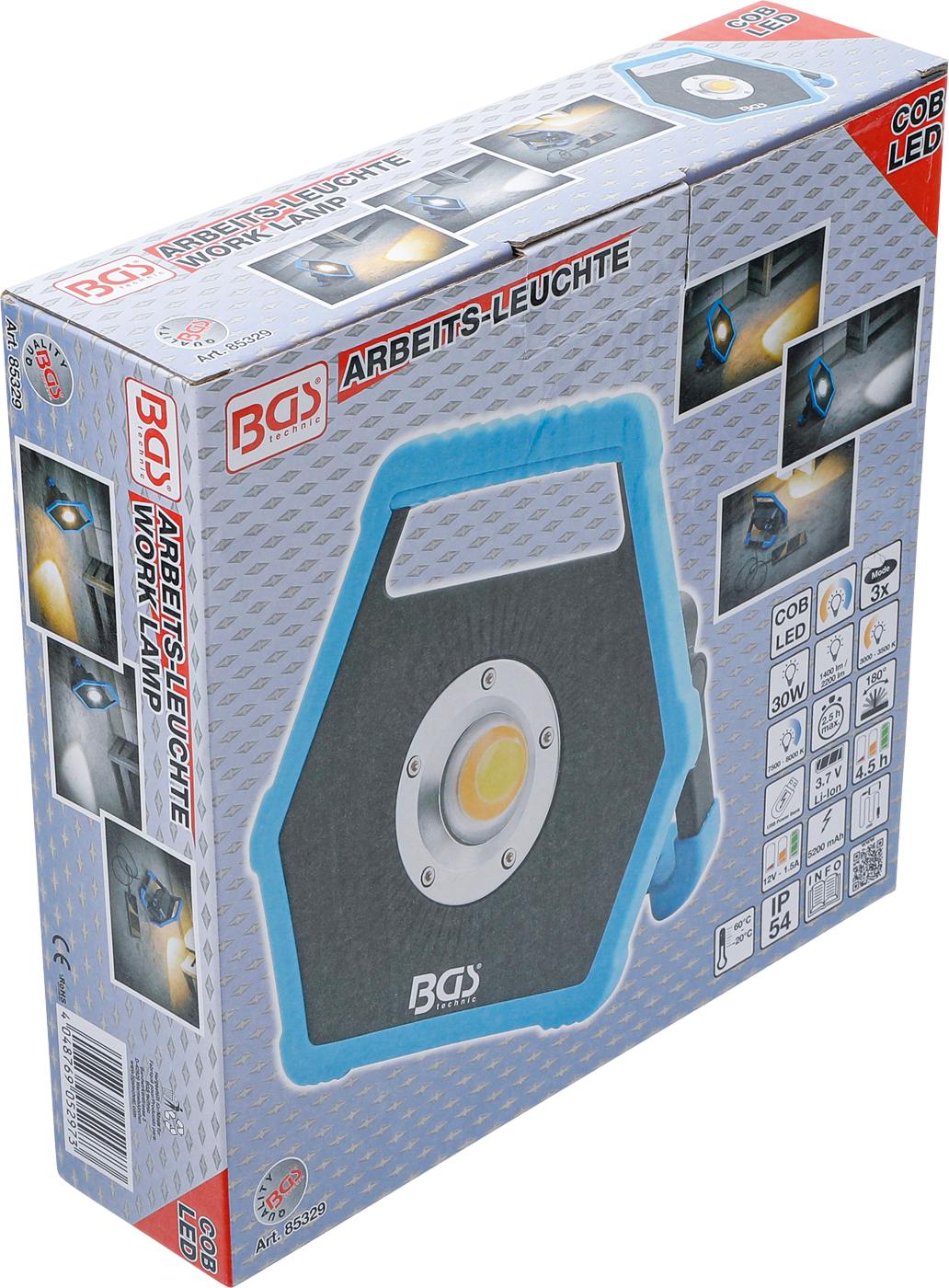 Darbo lempa | akumuliatorinė | COB-LED | 30 W (85329)