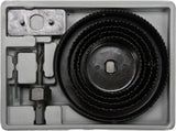 Grąžtų karūnų rinkinys medžiui | 64-127 mm | 8 vnt. (22571)