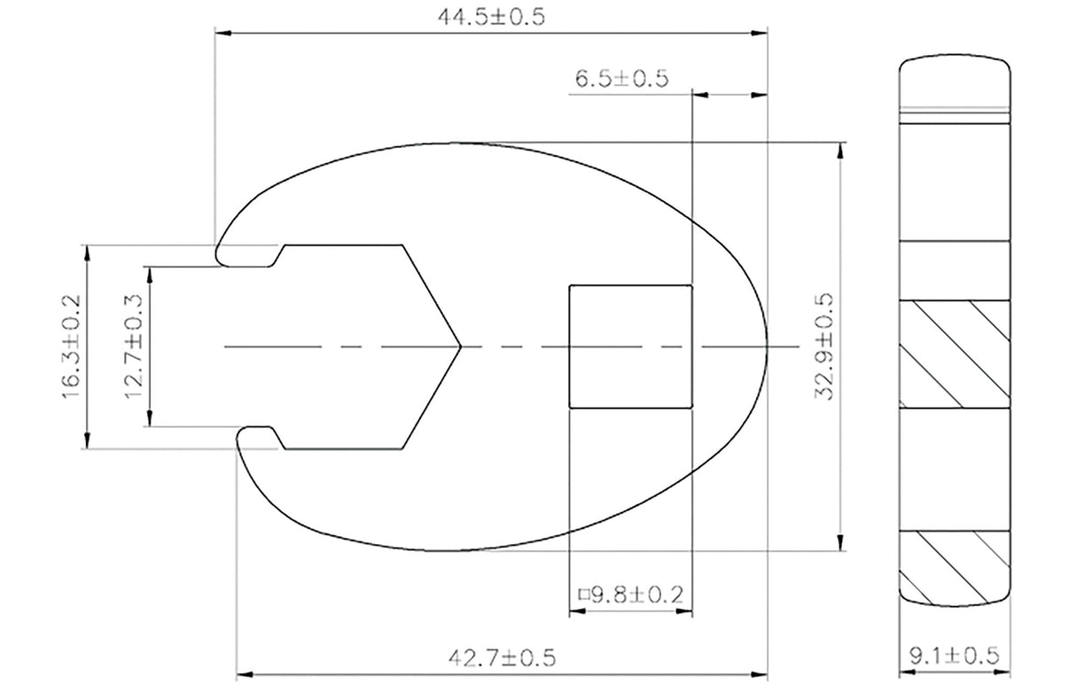 Raktas "varnos koja" | 10 mm (3/8") | 16 mm (1756-16)