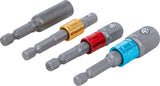 Adapterių rinkinys | spalvoti | 6.3 mm (1/4") | 6.3 mm (1/4") / 10 mm (3/8") / 12,5 mm (1/2") | 4 vnt. (20814)