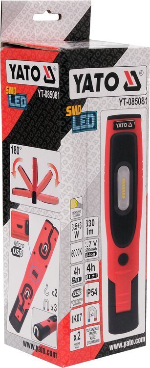 Darbo lempa akumuliatorinė | 3,5W SMD 330LM (YT-085081)
