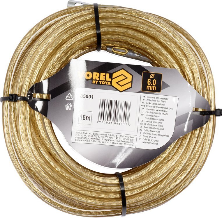 CUSTOMS SECURING ROPE 6MM 16M (85001)
